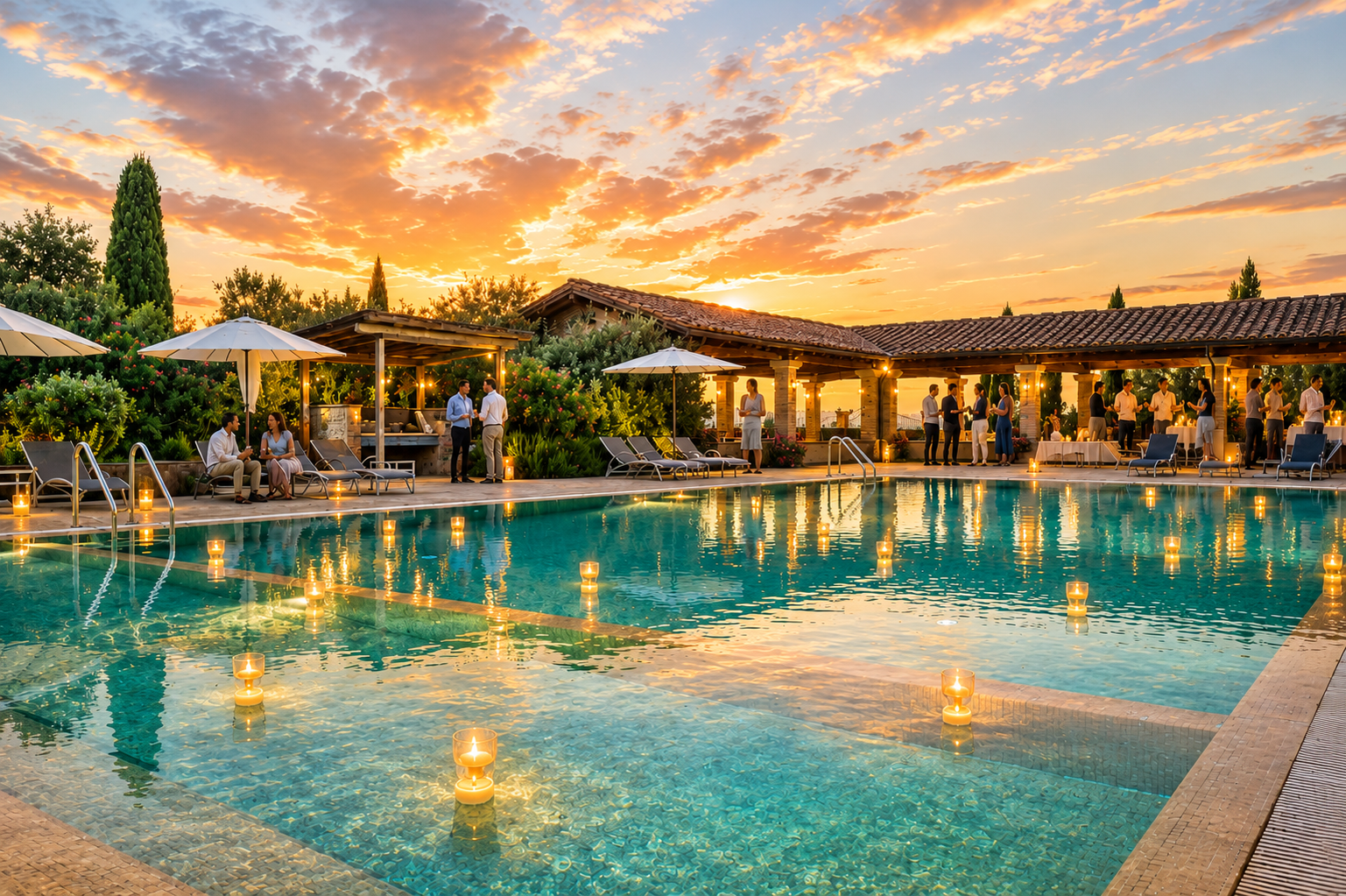 Villa Le Cascine exterior with pool