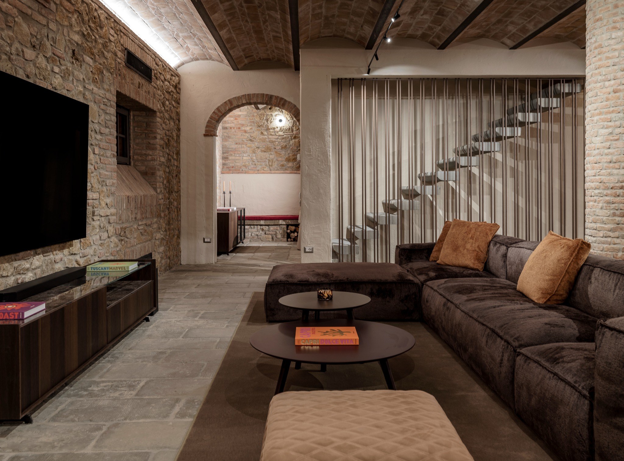 Villa Luce lounge with television area