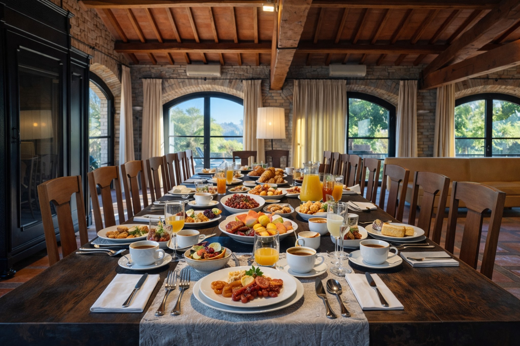 Villa Piaggetta breakfast table
