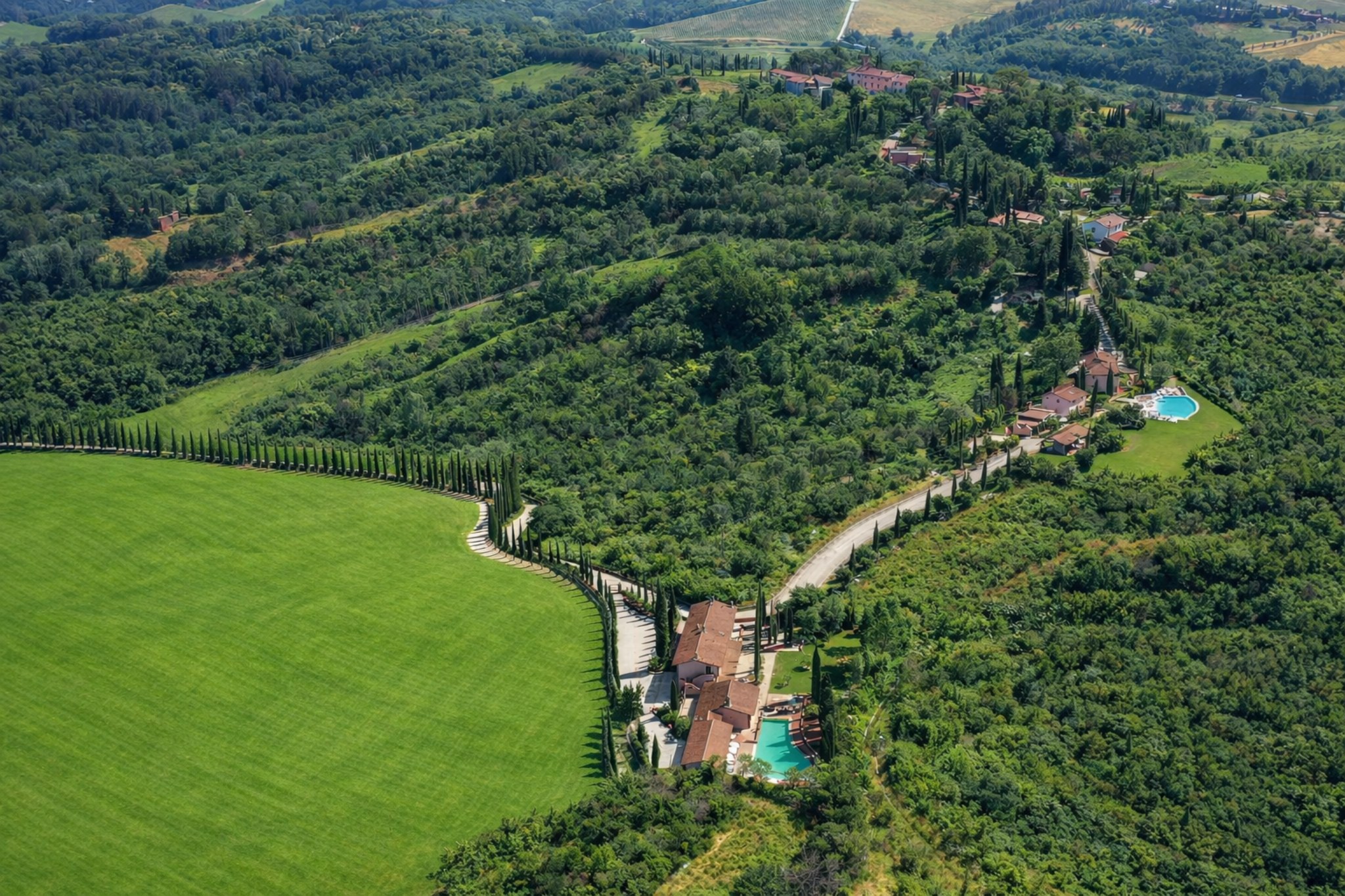 Villa Piaggetta aerial view