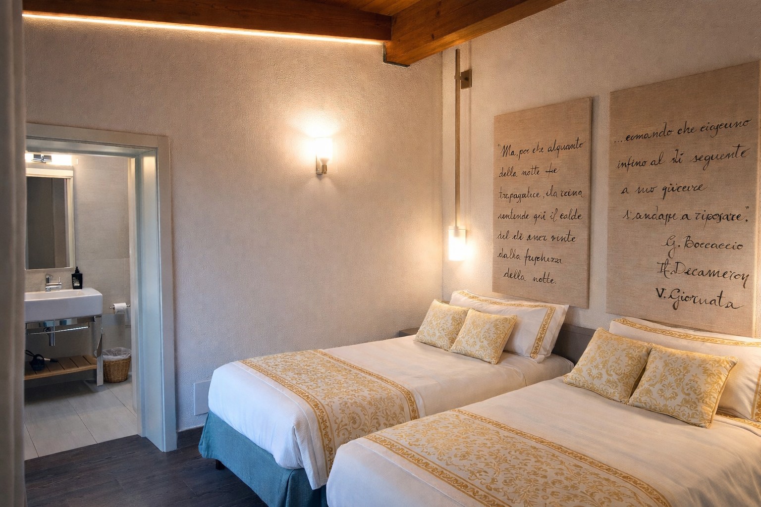Villa Tabaccaia twin bedroom