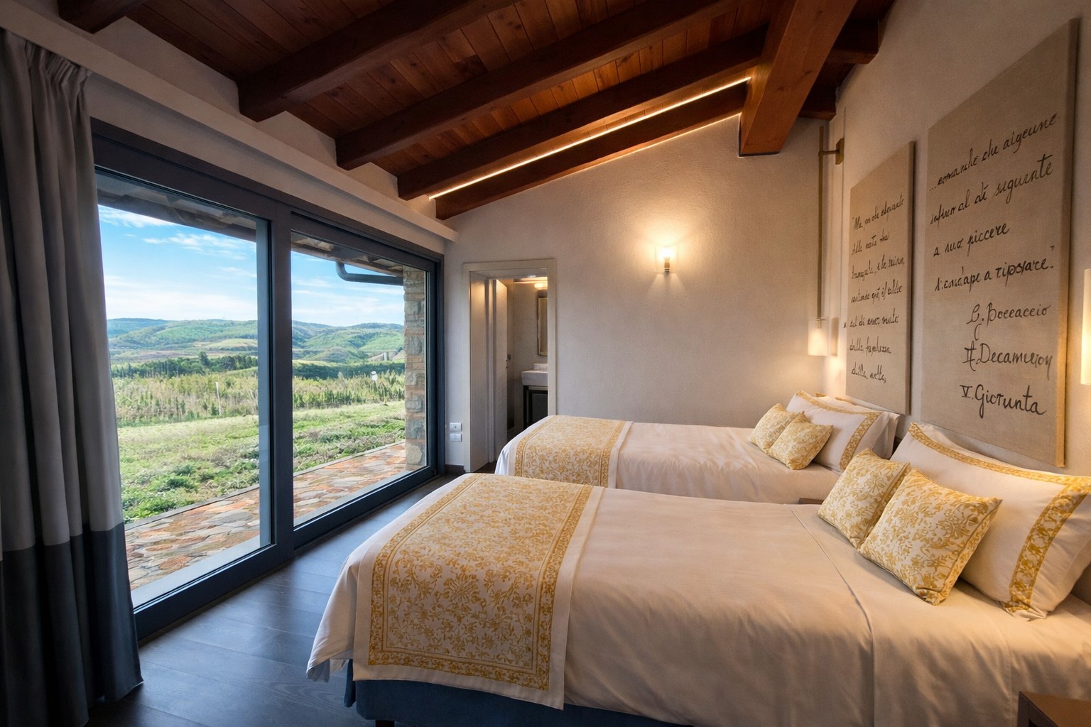 Villa Tabaccaia bedroom with valley view