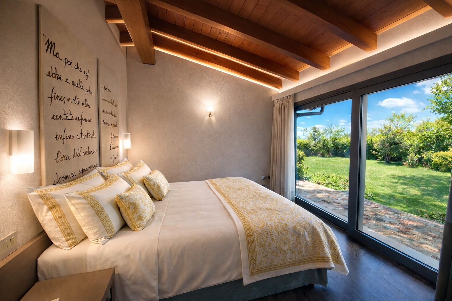 Villa Tabaccaia bedroom with garden view
